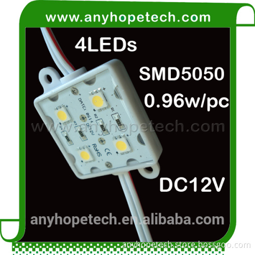 High Performance plastic housing 0.96w/pc 4LEDs waterproof led module